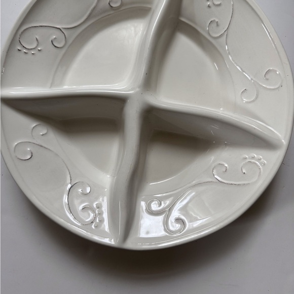 Sweet Ceramics Round Divided Serving Platter  Made in Italy . - Picture 7 of 10
